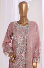 3-PC Stitched Embroidered Organza Mahpara By Sadabahar | B-120