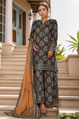 3-PC Stitched Printed Khaddar Malika By Sada Bahar | 5761