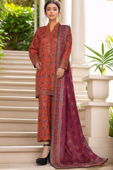 3-PC Stitched Printed Khaddar Malika By Sada Bahar | 5755