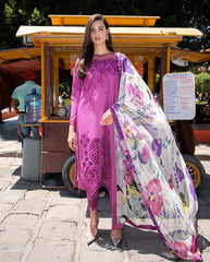 3-PC Unstitched Embroidered Lawn Odessey By Mushq | Mariel