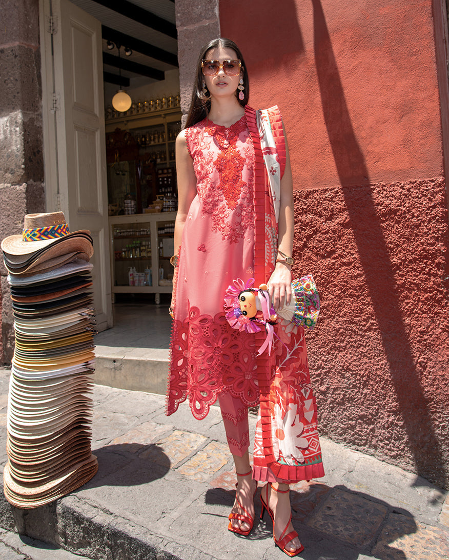 3-PC Unstitched Embroidered Lawn Odessey By Mushq | Marta