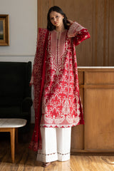 Unstitched 3-PC Embroidered Lawn Satori by Zara Shahjahan MEI - 8A
