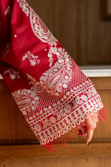 Unstitched 3-PC Embroidered Lawn Satori by Zara Shahjahan MEI - 8A