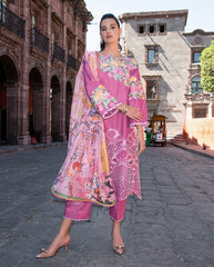 3-PC Unstitched Embroidered Lawn Odessey By Mushq | Meredith