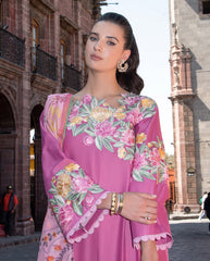 3-PC Unstitched Embroidered Lawn Odessey By Mushq | Meredith