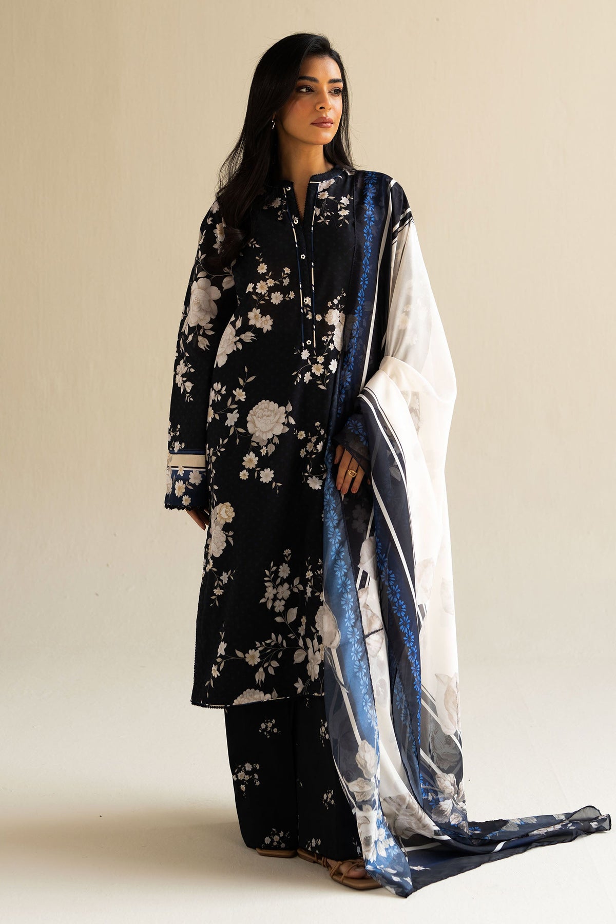 Mia-5B | 3Pc Unstitched Suit Prints Lawn Coco By Zara Shahjahan