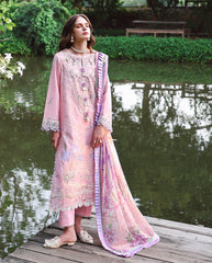 3-PC Unstitched Embroidered Lawn The Secret Garden By Mushq | Moonpetal