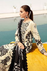 N-602 | 3PC Unstitched Suit Luxury Lawn Vol-06 Rangrez By Ramsha