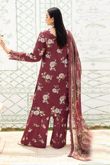 N-603 | 3PC Unstitched Suit Luxury Lawn Vol-06 Rangrez By Ramsha