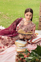 N-605 | 3PC Unstitched Suit Luxury Lawn Vol-06 Rangrez By Ramsha