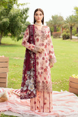 N-605 | 3PC Unstitched Suit Luxury Lawn Vol-06 Rangrez By Ramsha