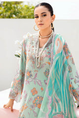 N-607 | 3PC Unstitched Suit Luxury Lawn Vol-06 Rangrez By Ramsha