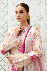 N-608 | 3PC Unstitched Suit Luxury Lawn Vol-06 Rangrez By Ramsha