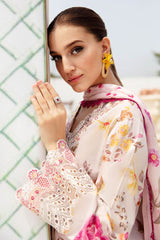 N-608 | 3PC Unstitched Suit Luxury Lawn Vol-06 Rangrez By Ramsha