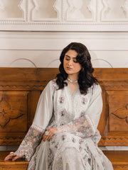 09-NERMINE | 3 PC Unstitched Luxury Lawn NAQSH By Binilyas