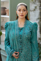 NF-1219 | 3PC Unstitched Mehrposh Embroidered Noor-E-Fajar By Raeesa Premium