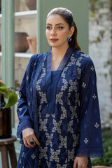 NF-1220 | 3PC Unstitched Mehrposh Embroidered Noor-E-Fajar By Raeesa Premium