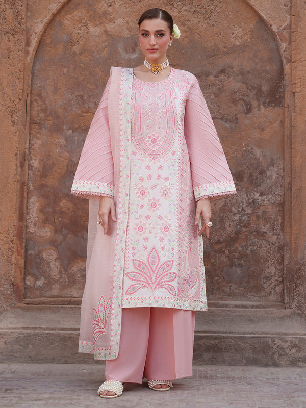 3-PC Unstitched Embroidered Luxury Lawn Nilofer By Mahnur | NL-01