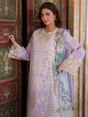 3-PC Unstitched Embroidered Luxury Lawn Nilofer By Mahnur | NL-05