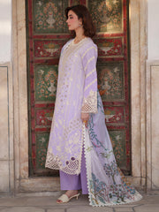 3-PC Unstitched Embroidered Luxury Lawn Nilofer By Mahnur | NL-05