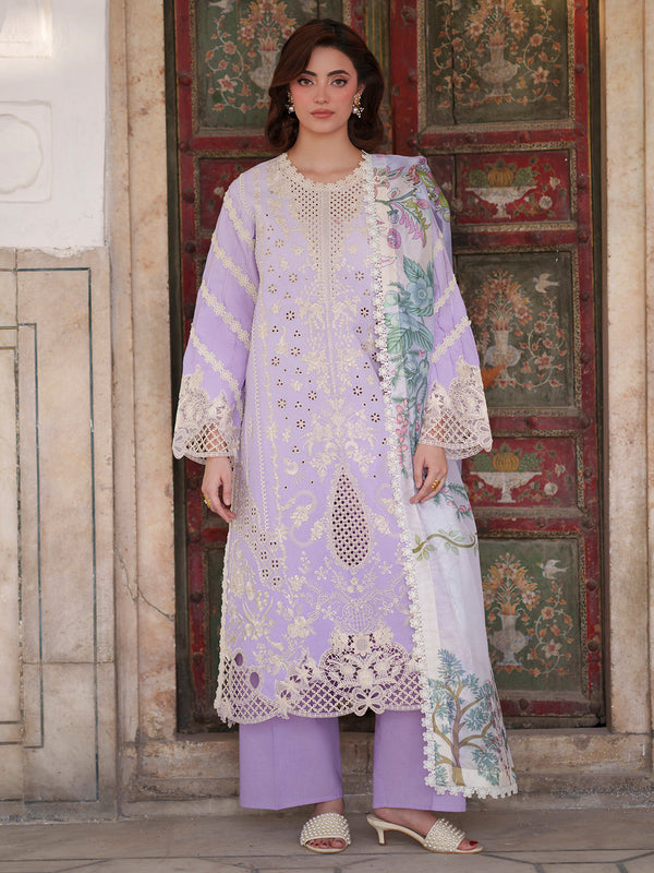 3-PC Unstitched Embroidered Luxury Lawn Nilofer By Mahnur | NL-05