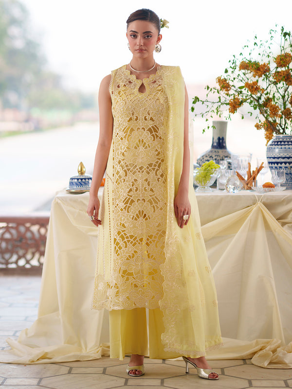 3-PC Unstitched Embroidered Luxury Lawn Nilofer By Mahnur | NL-07