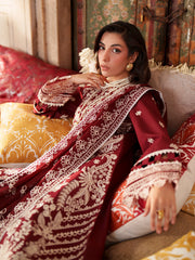 3-PC Unstitched Embroidered Luxury Lawn Nilofer By Mahnur | NL-08