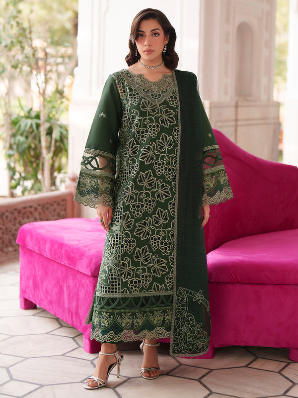 3-PC Unstitched Embroidered Luxury Lawn Nilofer By Mahnur | NL-09