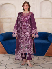 3-PC Unstitched Embroidered Luxury Lawn Nilofer By Mahnur | NL-10