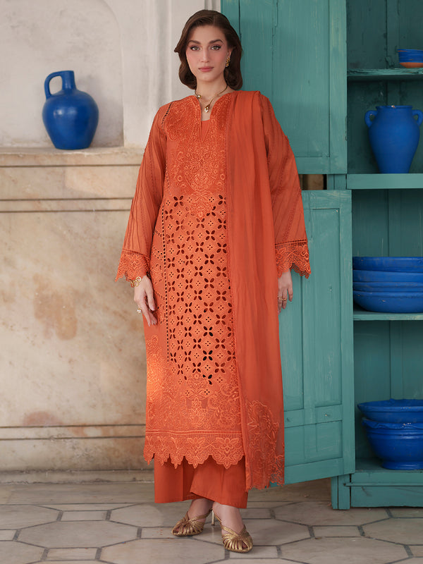 3-PC Unstitched Embroidered Luxury Lawn Nilofer By Mahnur | NL-11