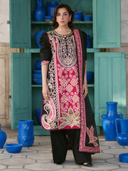 3-PC Unstitched Embroidered Luxury Lawn Nilofer By Mahnur | NL-12