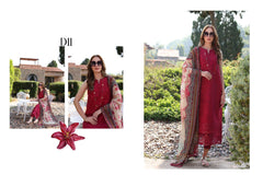 D 11 | 3PC Unstitched Lawn Suit Eid Luxe Printkari Noor By Saadia Asad