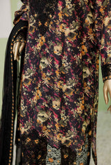 NVE-231 | 3 PC Unstitched Viscose Silk Suit Lawn Naubahar By Hz Textiles