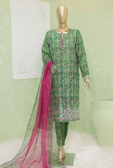 NVE-49A | 3 PC Unstitched Viscose Silk Suit Lawn Naubahar By Hz Textiles