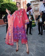 3-PC Unstitched Embroidered Lawn Odessey By Mushq | Nicolas