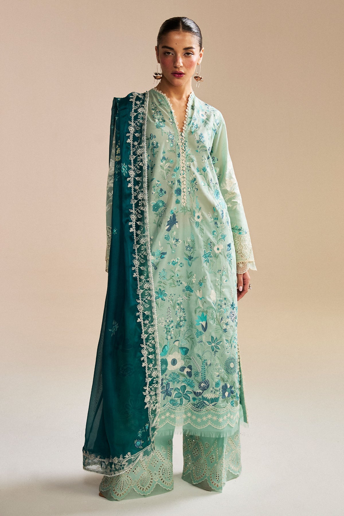 Unstitched 3-PC Embroidered Lawn Satori by Zara Shahjahan Nozomi-2B