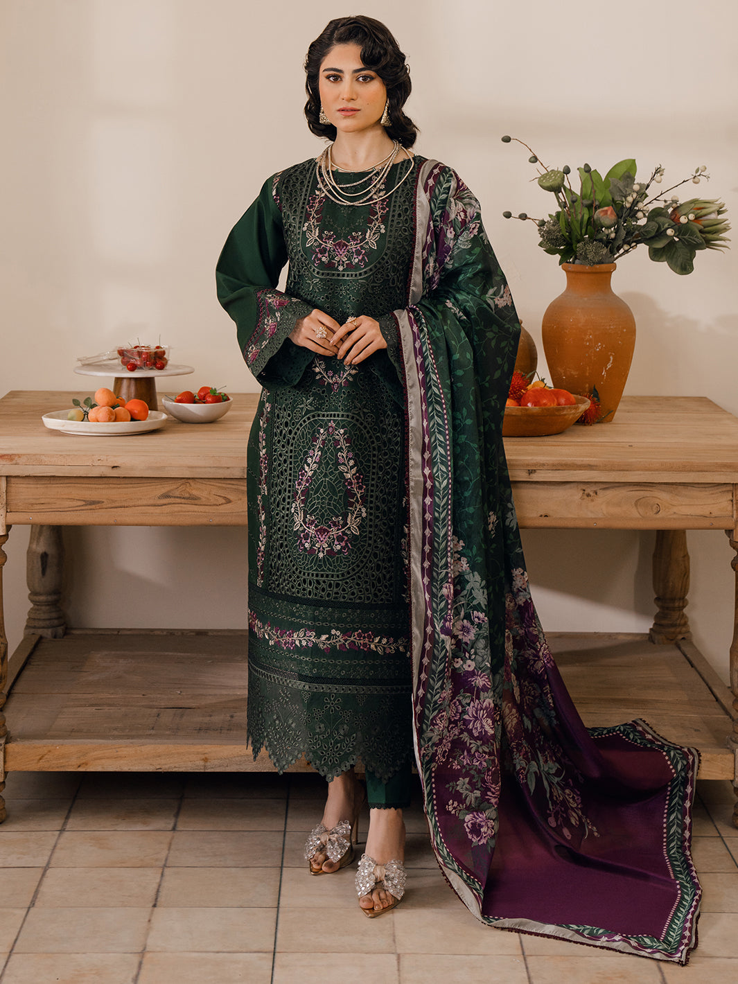 03- ORNA | 3 PC Unstitched Luxury Lawn NAQSH By Binilyas