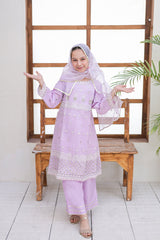 3-PC Stitched Embroidered Javari Net Saheli By Suntex Fabrics | Pishwas Lilac