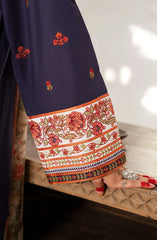 3-PC Stitched Embroidered Cotton Lawn By Casual Lite | Outfit-04 Blue