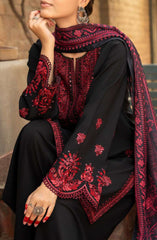 3-PC Stitched Embroidered Cotton Lawn By Casual Lite | Outfit-06 Black Classic