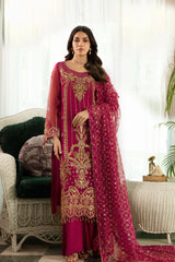 3-PC Unstitched Embroidered Suit Dehleez By Raeesa Premium | Dl 1031
