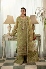 3-PC Unstitched Embroidered Suit Dehleez By Raeesa Premium | Dl 1032