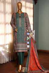 06 | 3 PC Unstitched Premium Lawn Suit By Hz Textiles