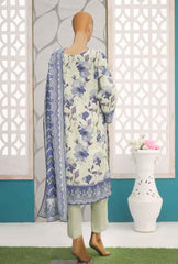 PKP-43 | 3Pc Unstitched Suit Winter Digital Printed Khaddar Premium By Hz Textiles