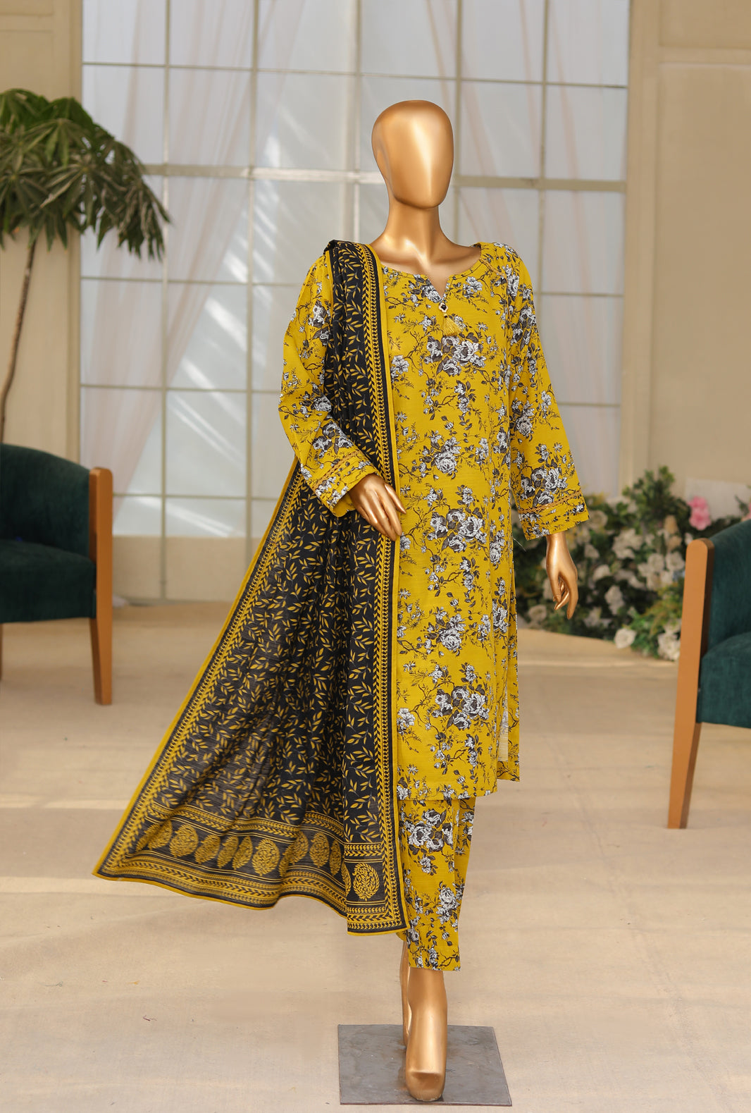 HZ Textiles Premium Khaddar Unstitched 3 Piece Suit PKP-103A - Winter Collection