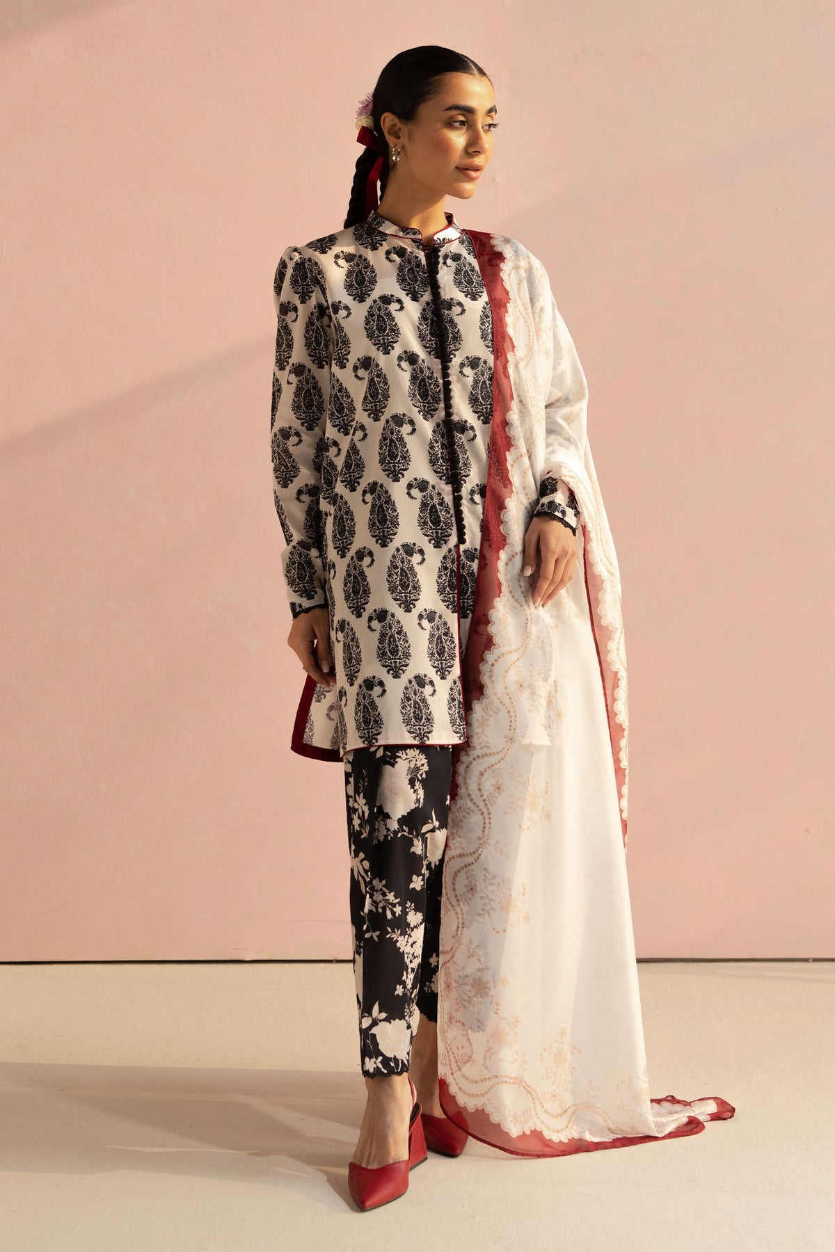 Paisley-6A | 3Pc Unstitched Suit Prints Lawn Coco By Zara Shahjahan