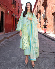 3-PC Unstitched Embroidered Lawn Odessey By Mushq | Paloma