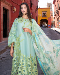 3-PC Unstitched Embroidered Lawn Odessey By Mushq | Paloma