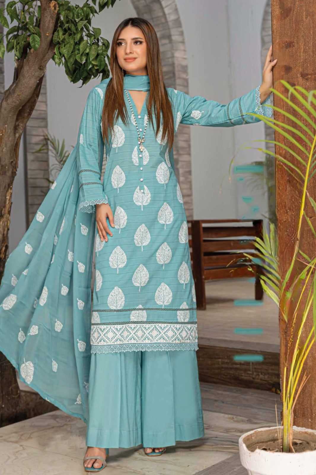 3-PC Unstitched Printed Lawn Parisa By Milli | D-04