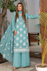 3-PC Unstitched Printed Lawn Parisa By Milli | D-04